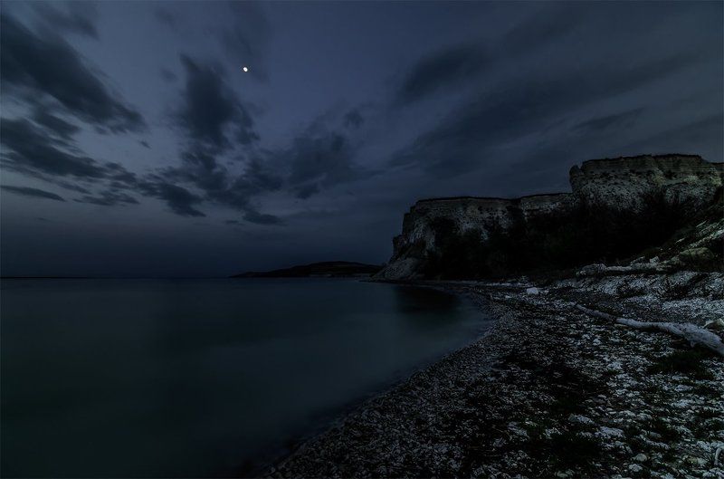 берег, весна, волга, ночь, пейзаж, природа, река *** фото превью