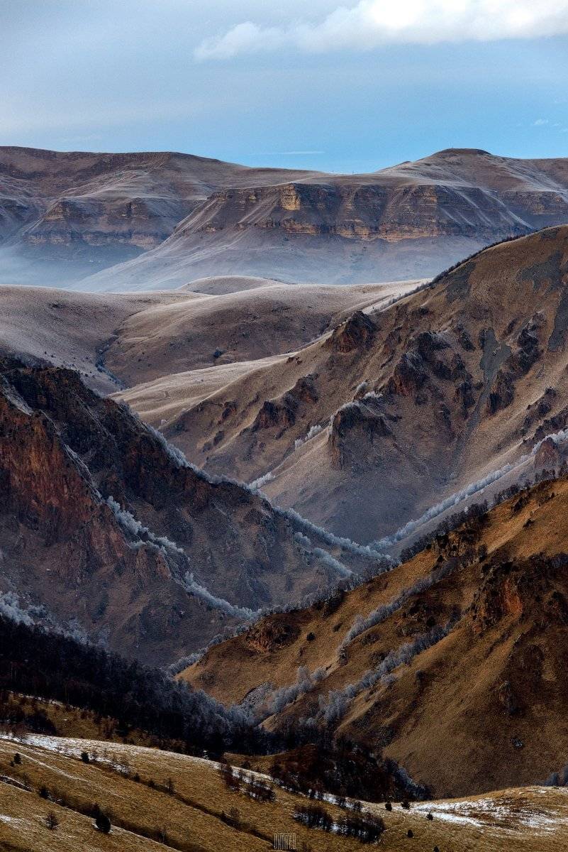 Горы, Зима, Кавказ, Пейзаж., Дмитрий Доронин