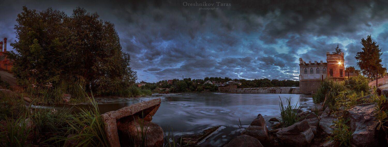 пейзаж,природа,закат,рассвет,небо,панорама,река,вода,архитектура, Taras