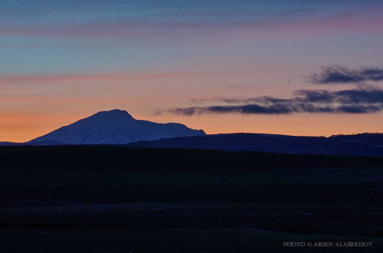 Восход, Горный пейзаж, Горы, Карачаево-Черкесия, Рассвет, Северный Кавказ, Утро, Эльбрус, Арсен Алабердов