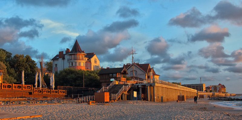 Зеленоградск. Закат фото превью