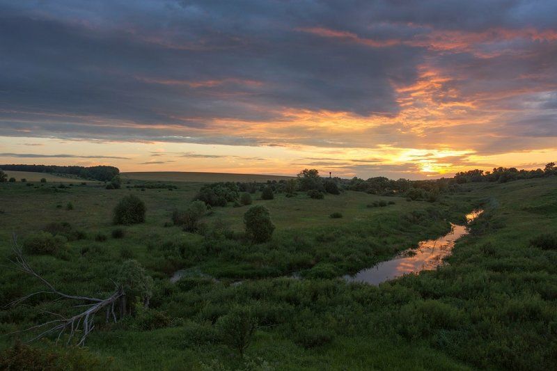Закат в моей деревне фото превью