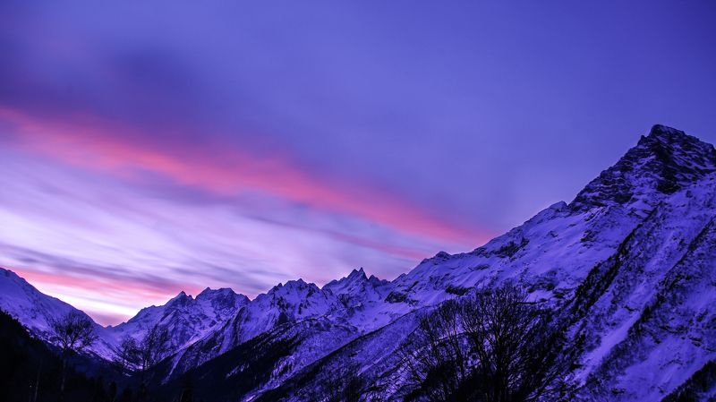 домбай, алибек, кчр, горы aurora of the Dombay glade фото превью