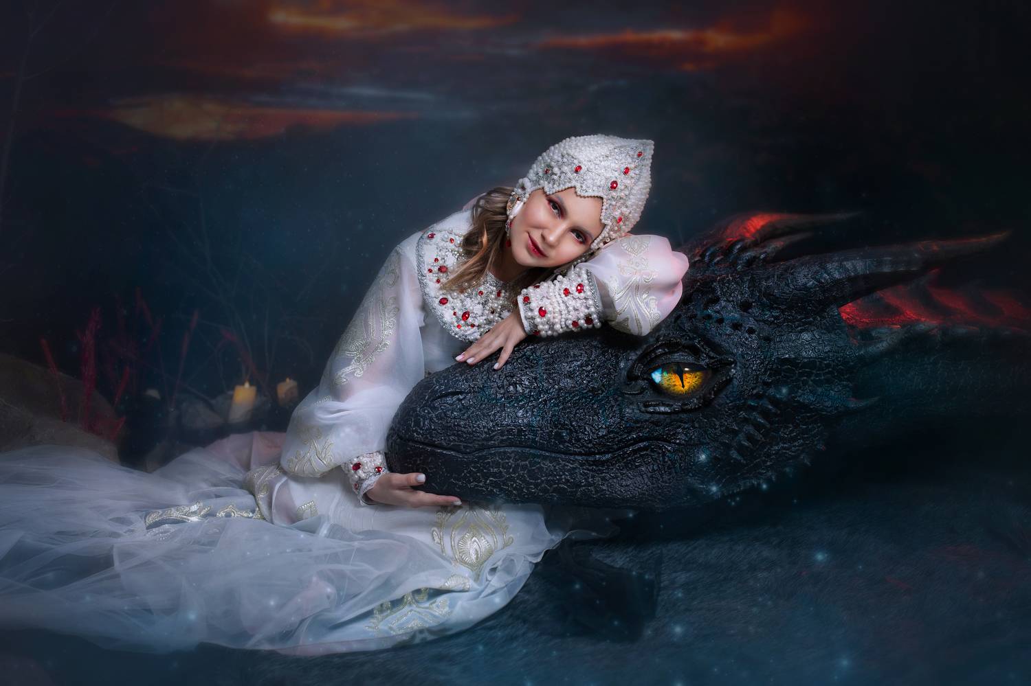 Фотограф Юлия Дюдина, Фотограф Нижний Новгород, арт фотограф, сказочная фотосессия, фотосессия он дракон, фотосессия с драконом, Дюдина Юлия