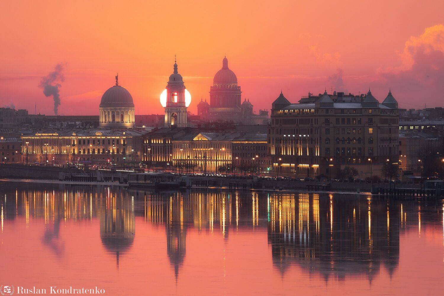санкт-петербург, рассвет, прострел, исаакиевский собор, исаакиевский, церковь, екатерининская церковь, композитная фотография, time blending, Кондратенко Руслан