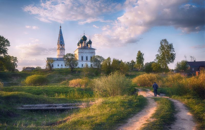 Майский вечер в деревне фото превью