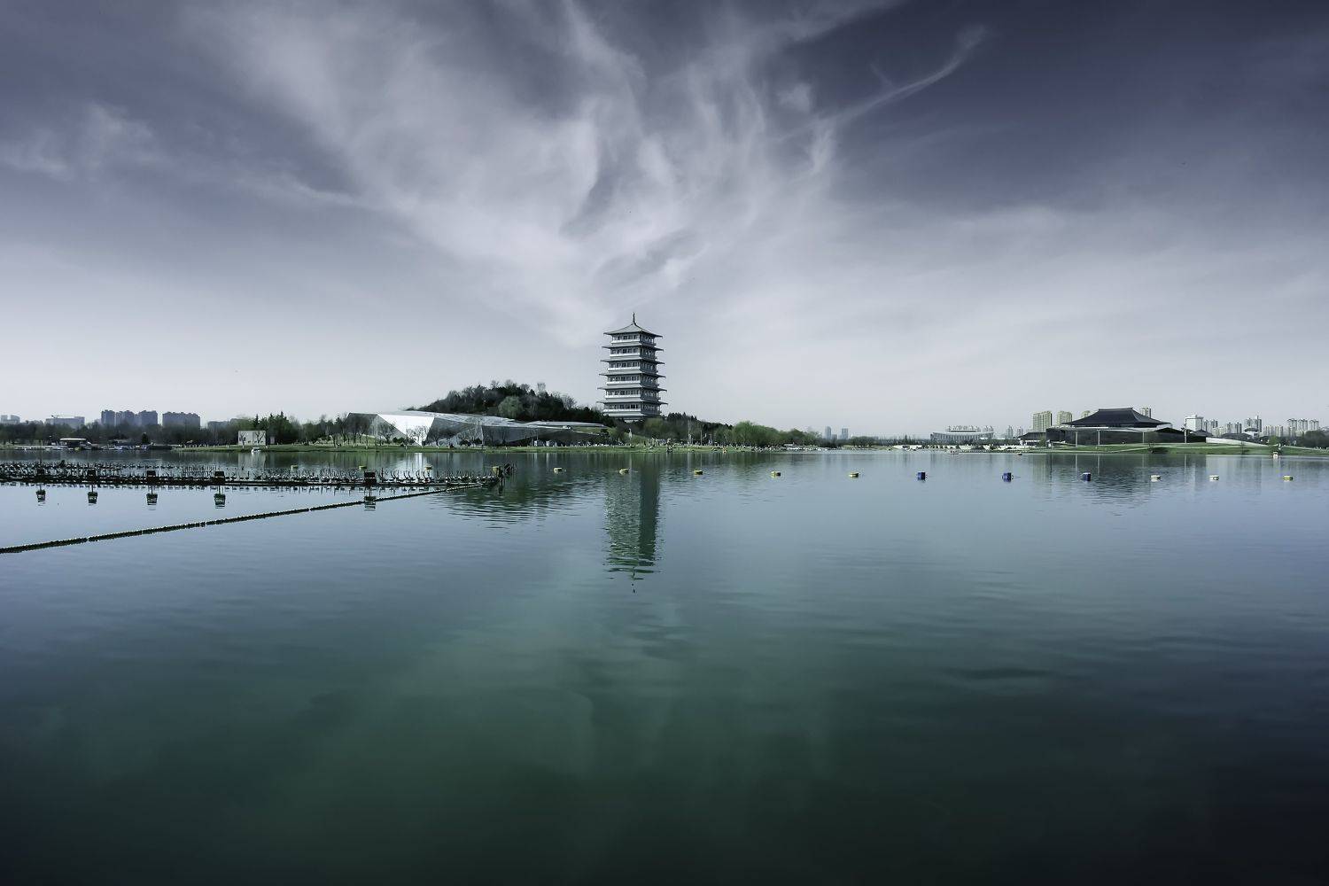 碧水长安塔, 吴 微雨墨烟鸿