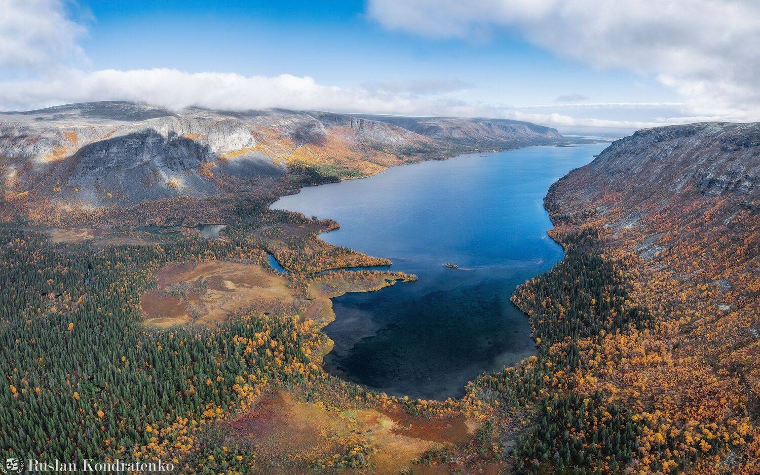ловозерские тундры, сейдозеро, кольский полуостров, эльморайок, перевал, перевал эльморайок, горы, долина, осень, аэрофото, аэрофотография, Кондратенко Руслан