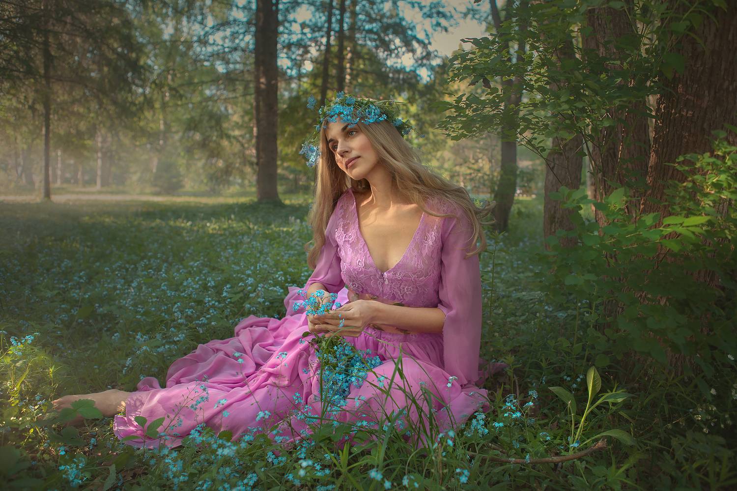 девушка цветы поле любовь солнце лето красота счастье мечты красавица фотография, Шепелева Татьяна