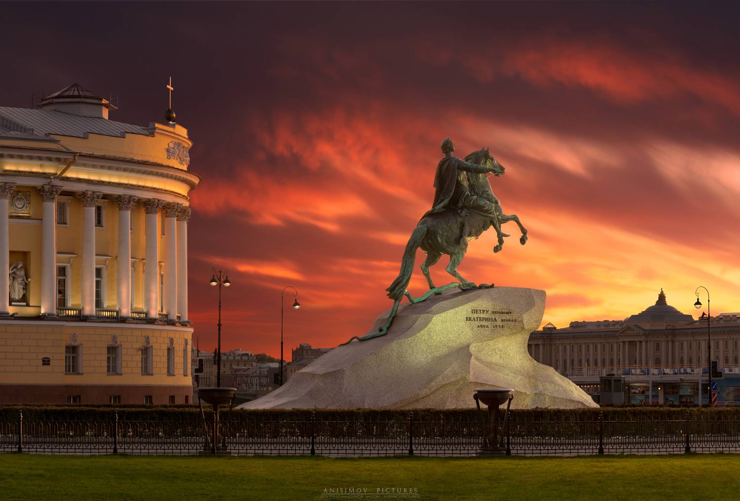 закат, санкт-петербург, архитектура, памятник, лето, памятник, россия, Dmitriy Anisimov