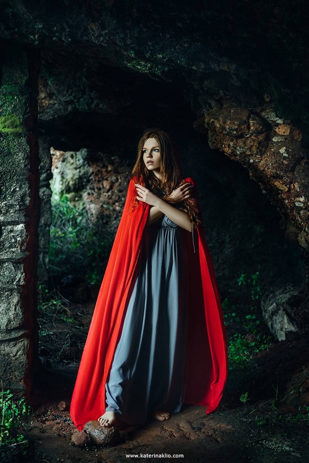 red, woman, model, cloak, girl, fairy, magic, magical, wonderful, foresl, beauty, beautiful, nature, Катерина Клио