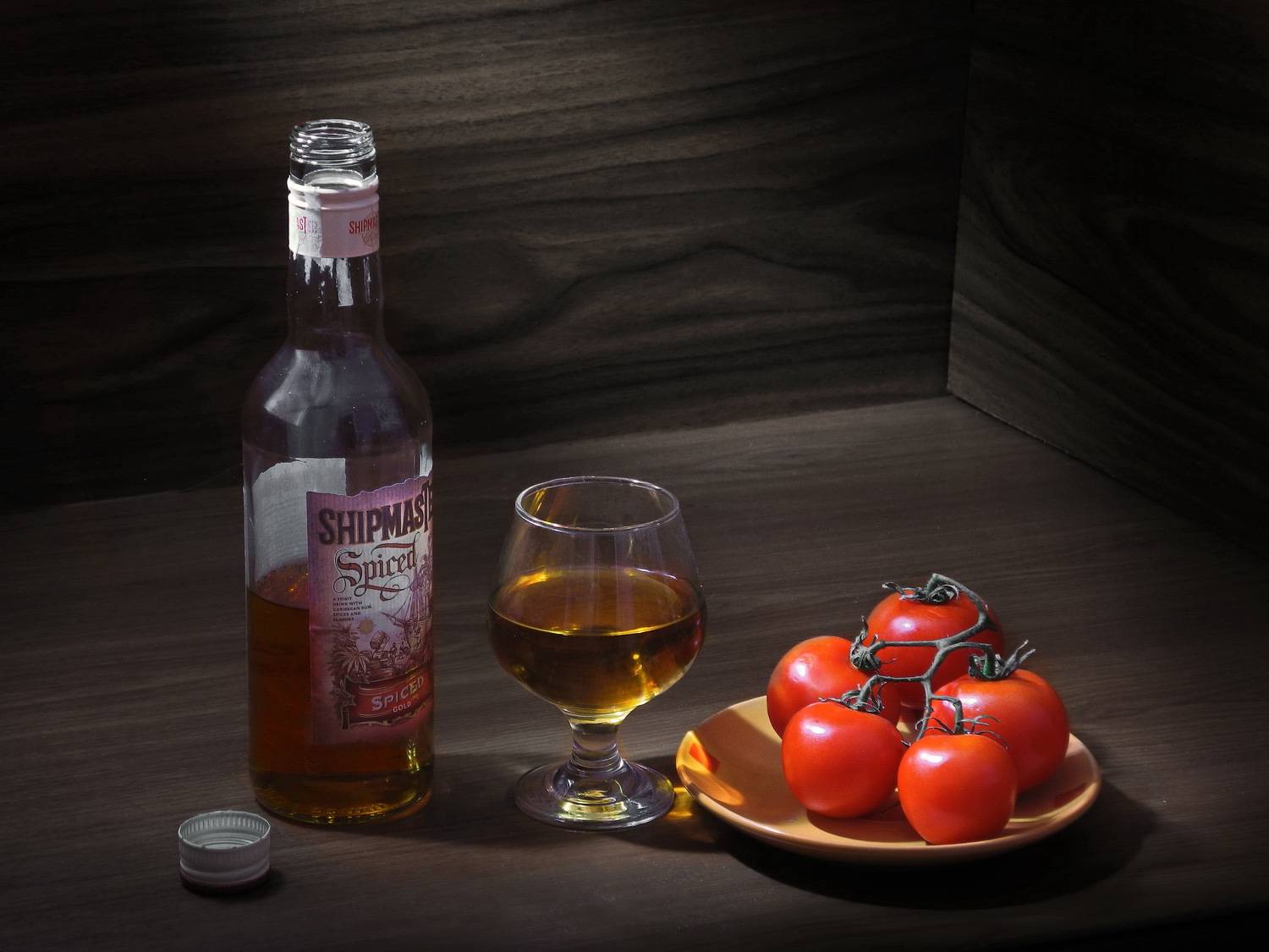 еда, коньяк, виски, бренди, алкоголь, помидоры, томаты,, Сергей Фунтовой