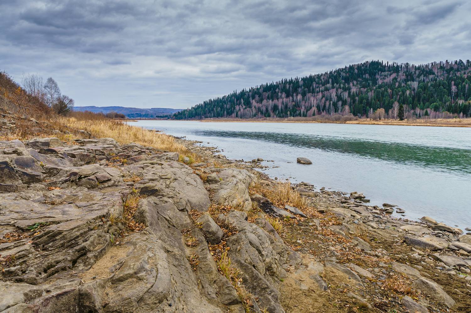 пейзаж, осень, река, тайга , Александр Потапов