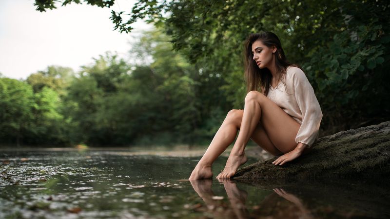 женский портрет, портрет, озеро, девушка и вода, девушка, природа, sony, sigma, 35mm, nature, girl, lake, portrait, female portrait, владимир томаров, v_tomarov Alina фото превью