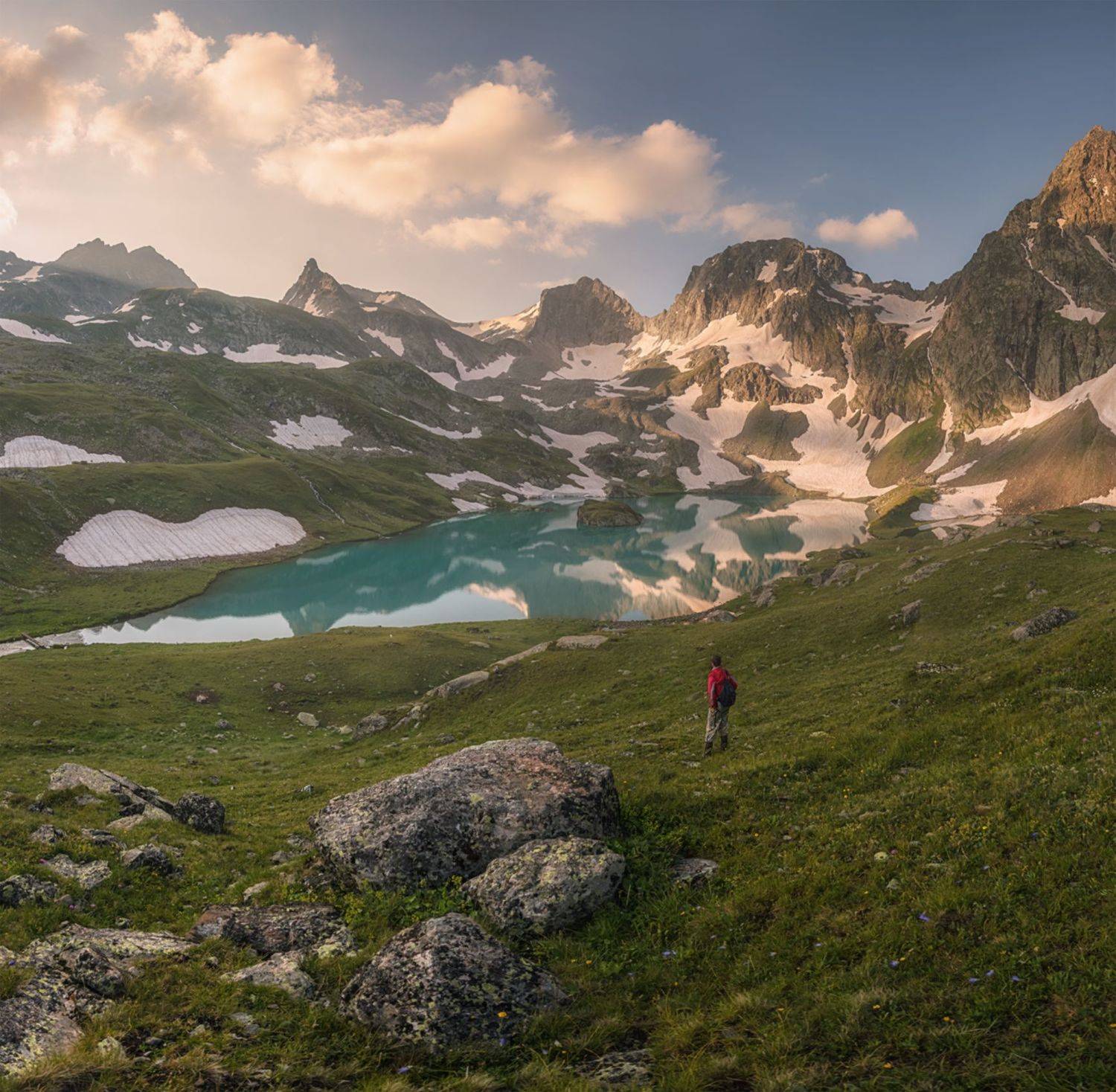 западный кавказ, имеретинский узел, озеро безмолвия, утро, леть, Мысливцев Николай