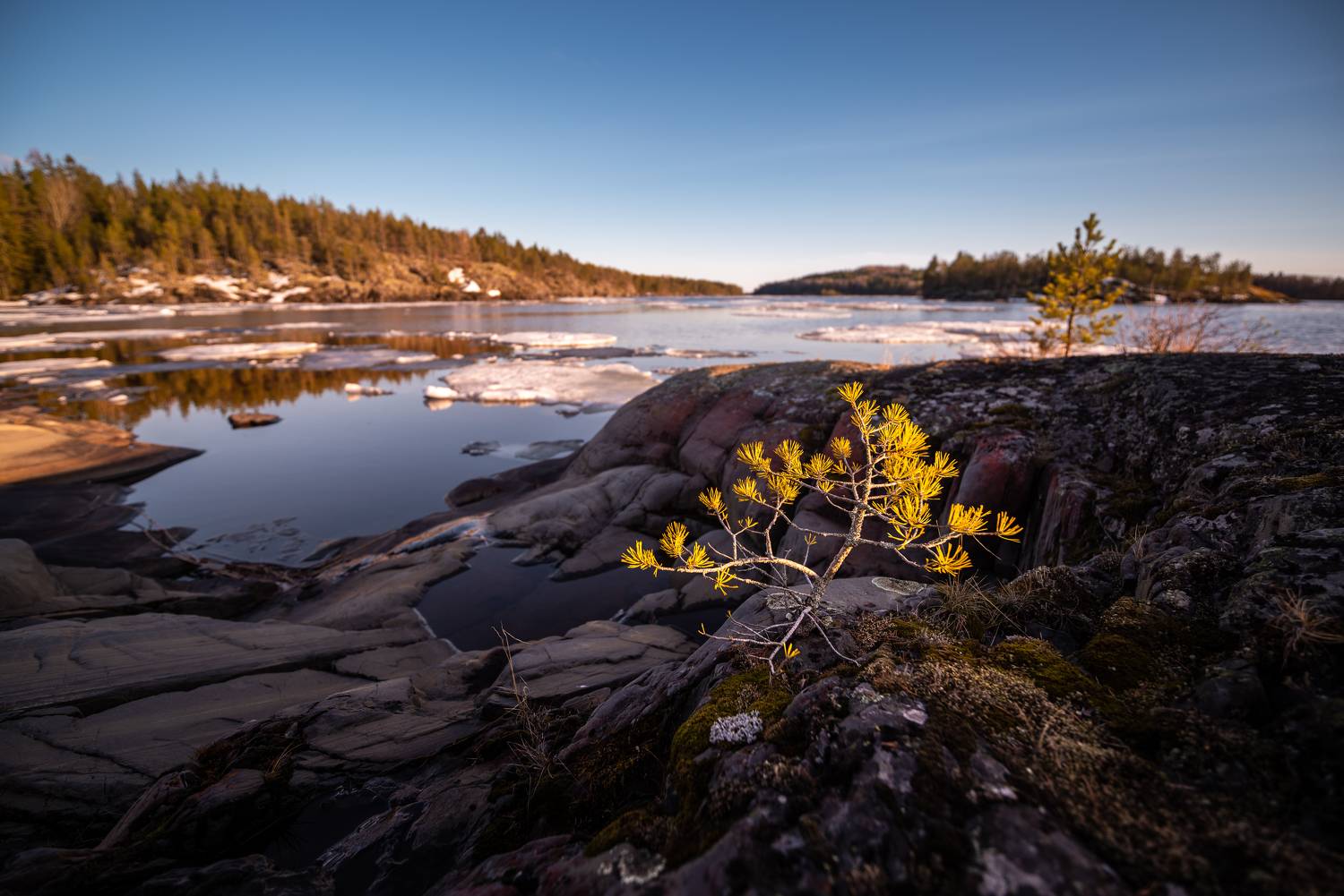 Ладога, скалы, закат, озеро, Evgeniy Khilkevitch