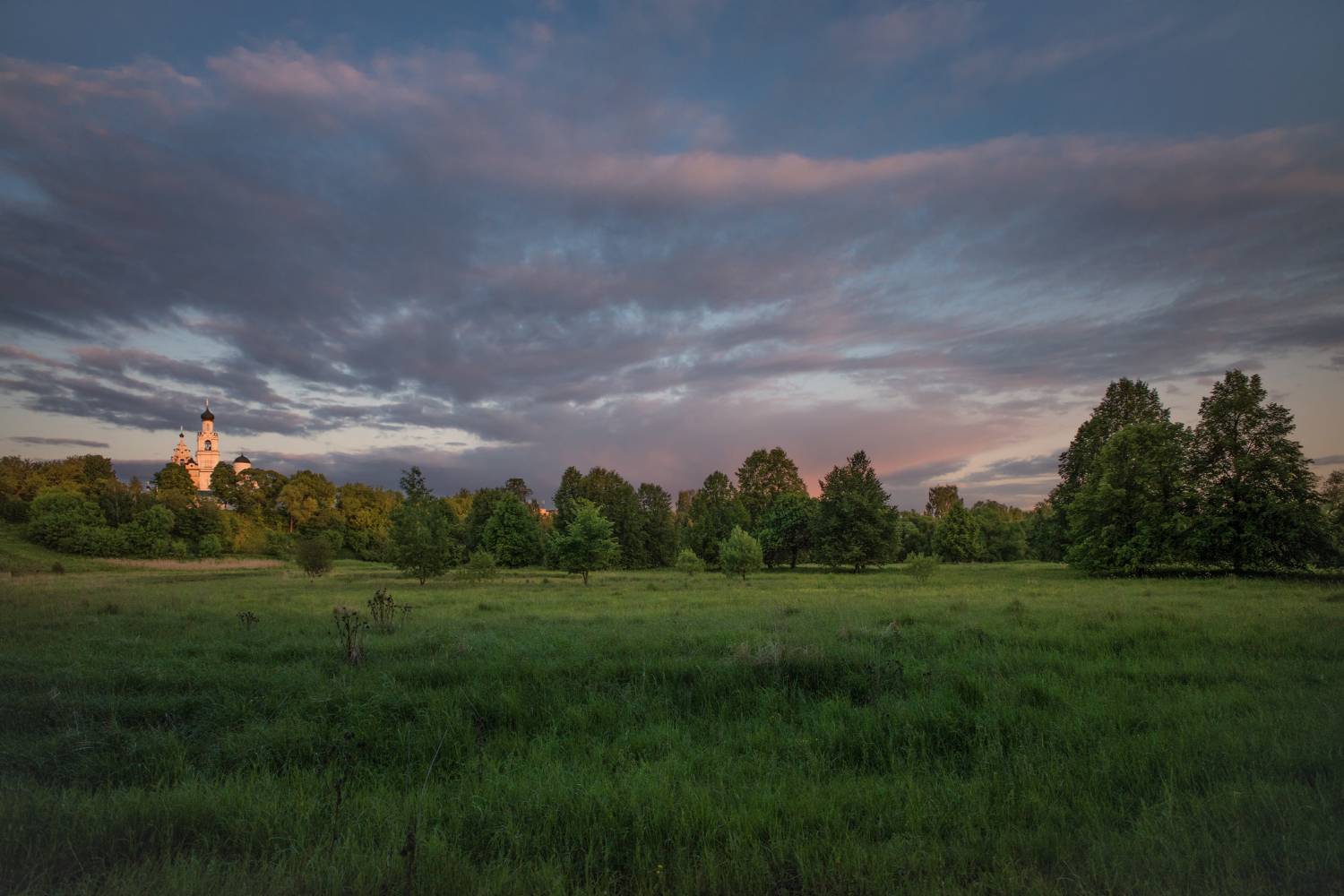 вечер,закат,небо,облака,свет,церковь, Виталий Полуэктов