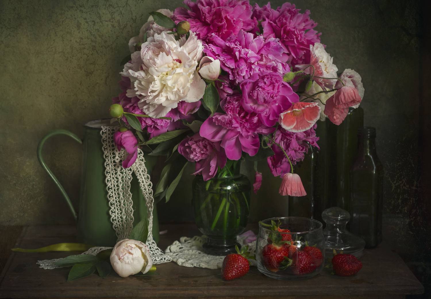 пионы, весна, букет цветов, натюрморт, Зимина Лионелла