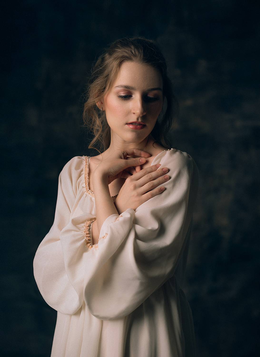 портрет, женский портрет, девушка, в студии, фотостудия, винтаж, Екатерина Сигат