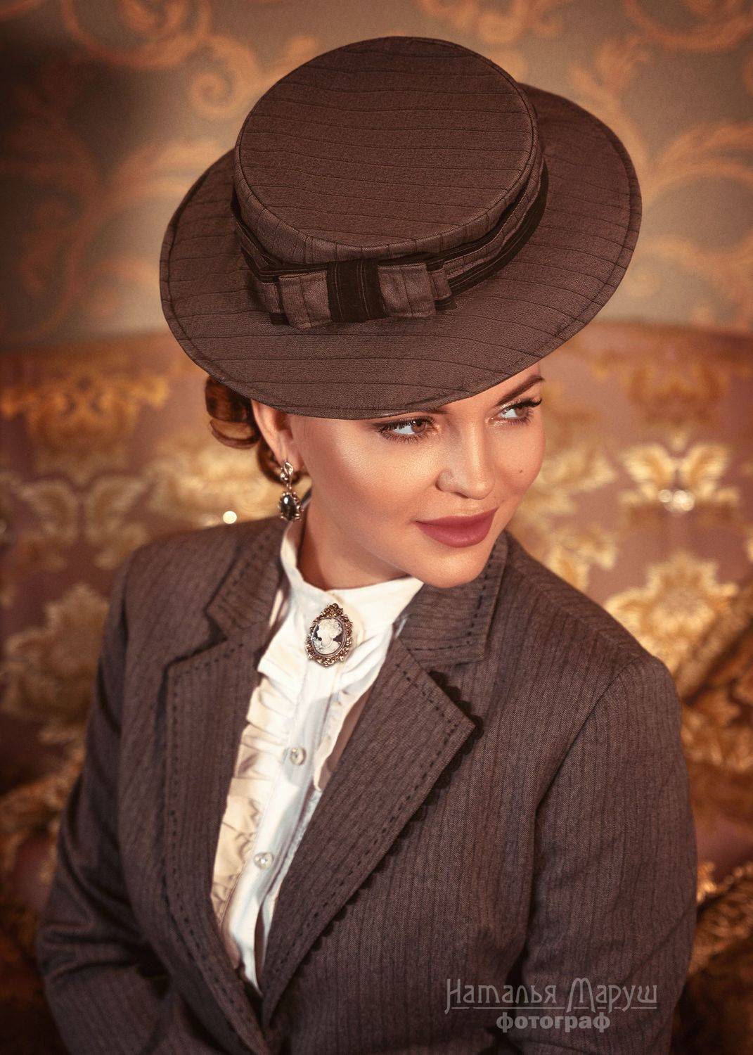 портрет, исторический, серебряный век, 19, век, прошлого, шляпка, нежно, Маруш Наталья