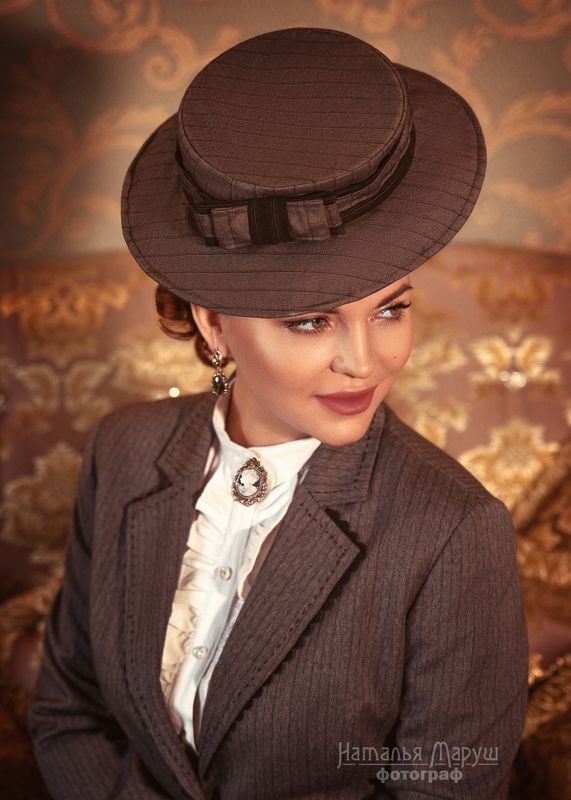 портрет, исторический, серебряный век, 19, век, прошлого, шляпка, нежно В стиле Серебряного века фото превью
