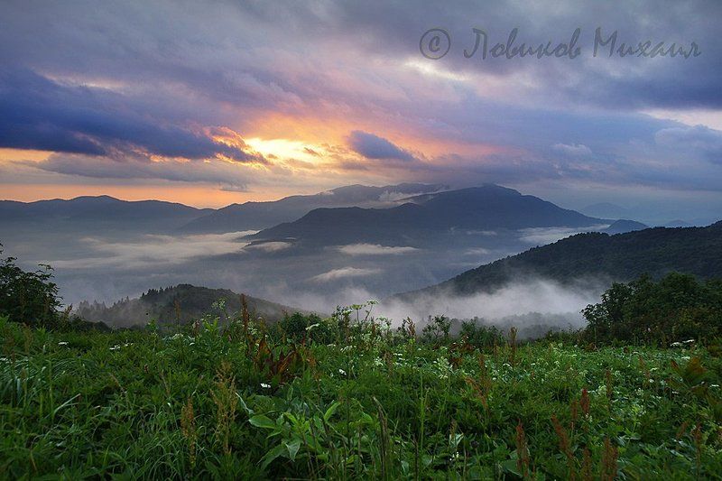 рассвет над Шесси. Непогода. фото превью
