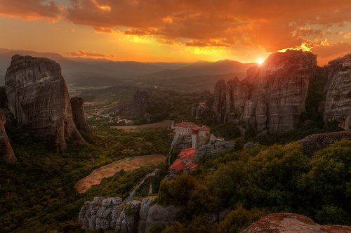 закат в Метеорах (вариант)