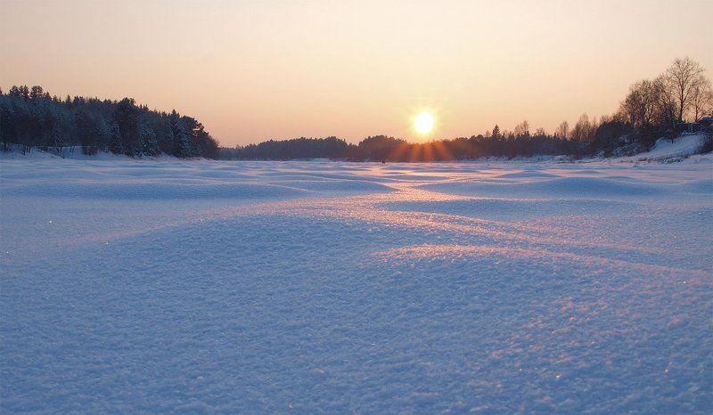 Зима в Новгородской области. р.Молога фото превью