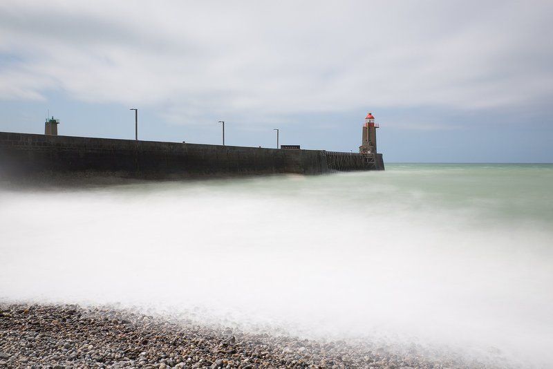 Fare, Fecamp, Lighthouse, Маяк, Маяки, Франция Маяки Франции.  Fécamp Digue Nord. фото превью