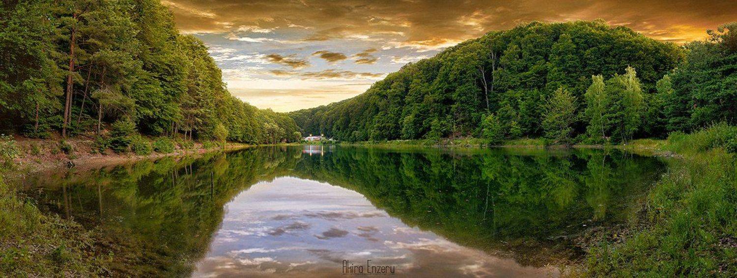 Lake, Landscape, Sunset, Enzeru Akira
