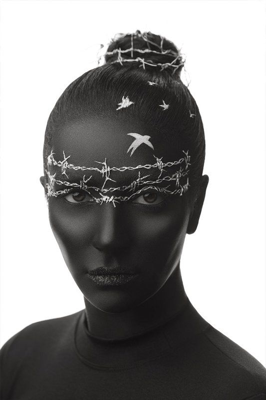 Portrait, Makeup, Blackandwhite  фото превью