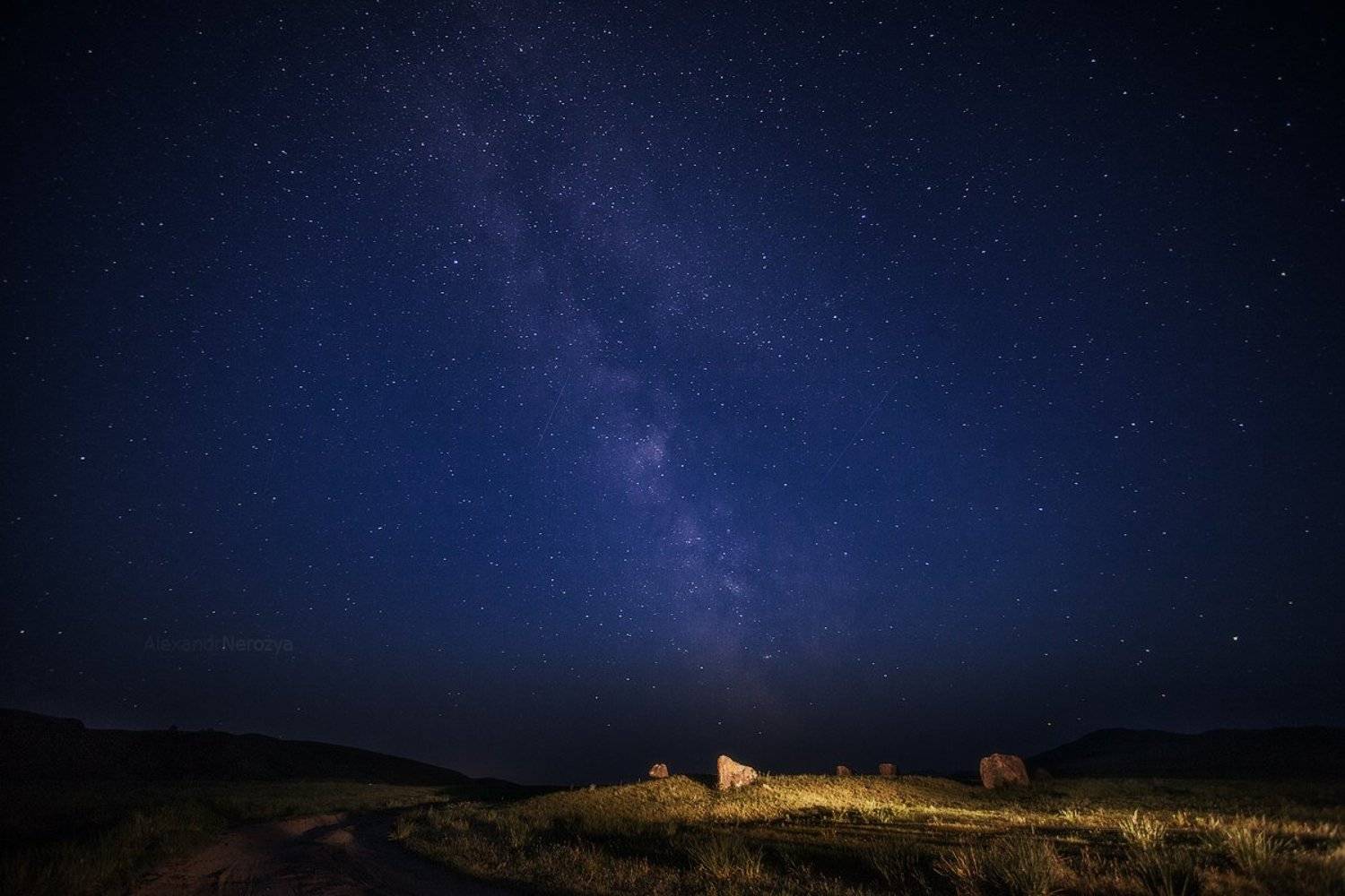 борец, звезды, камни, менгиры, млечный путь, ночной пейзаж, ночь, россия, хакасия, Александр 'Horimono' Нерозя