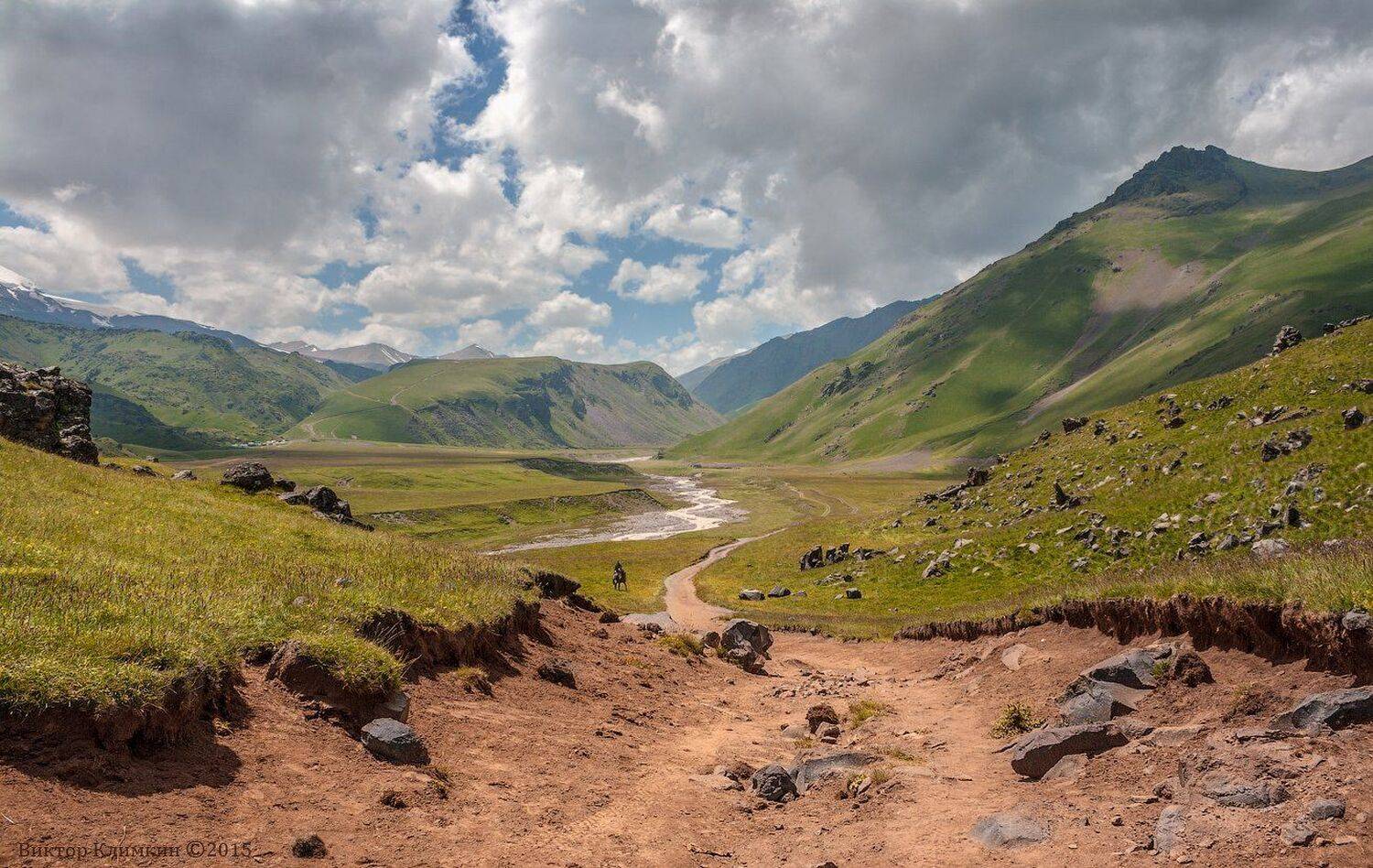 всадник, горы, джилы-су, долина, кабардино-балкария, кавказ, лето, малка, приэльбрусье, река, Виктор Климкин