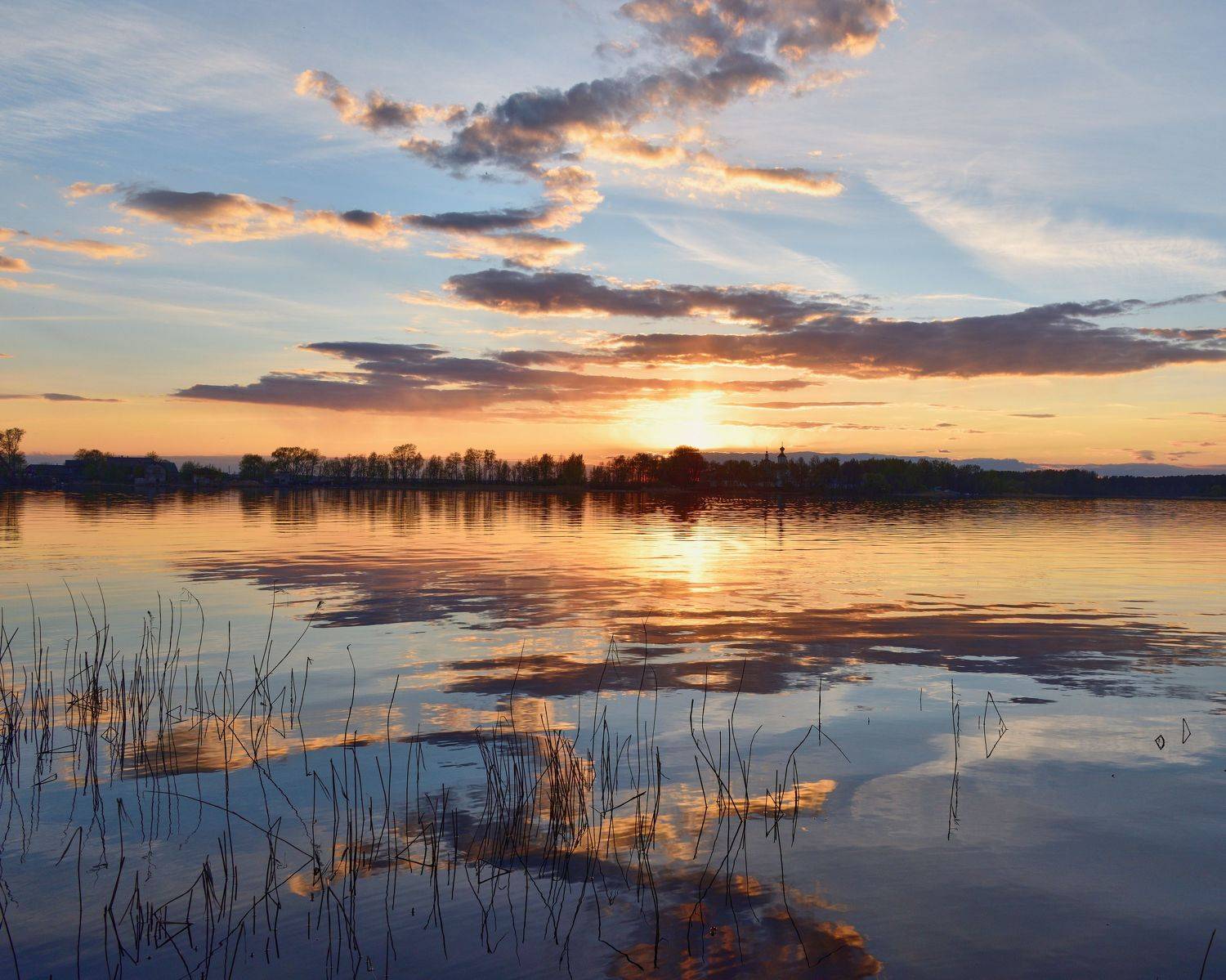 тверская область, осташков, селигер, закат, озеро, небо, отражение,, Байдуков Александр