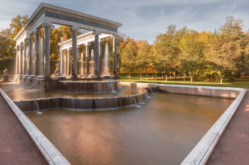 осенний Львиный каскад, Петергоф фото превью