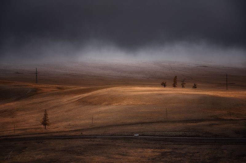 altay, autumn, october, cold, topview, aerial, landscape *** фото превью