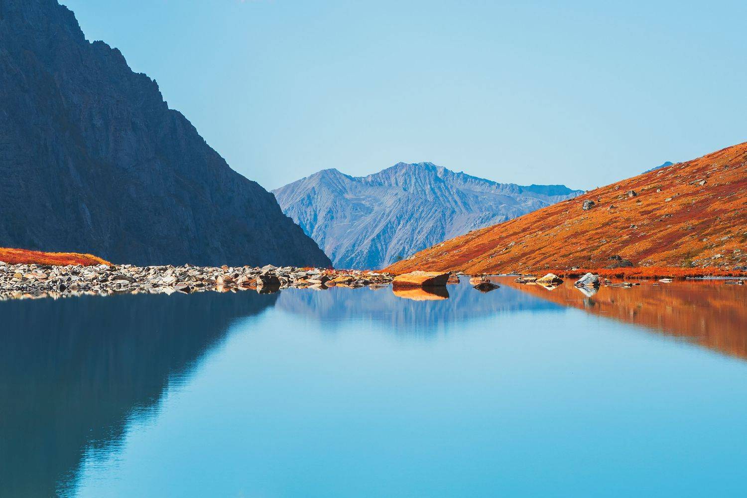 Алтай, озеро, зеркало, горы, осень, поход, путешествие, дзен, Саблин Станислав