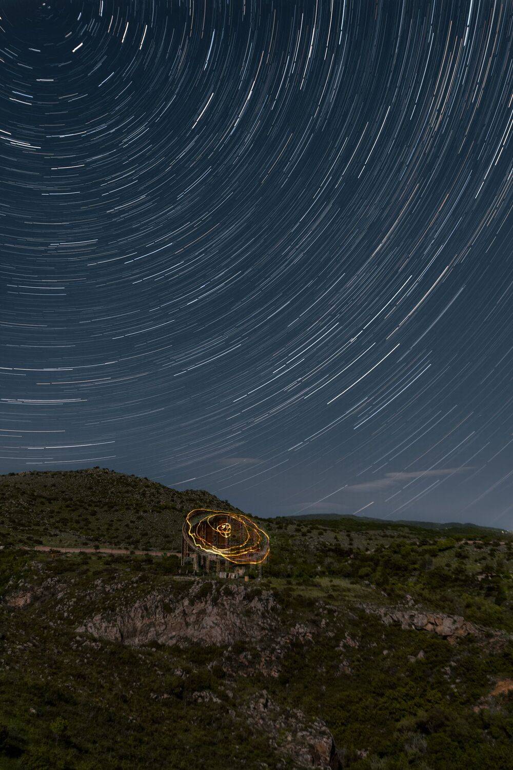 телескоп, обсерватория, ночь, звезды, треки, Рябинин Влад
