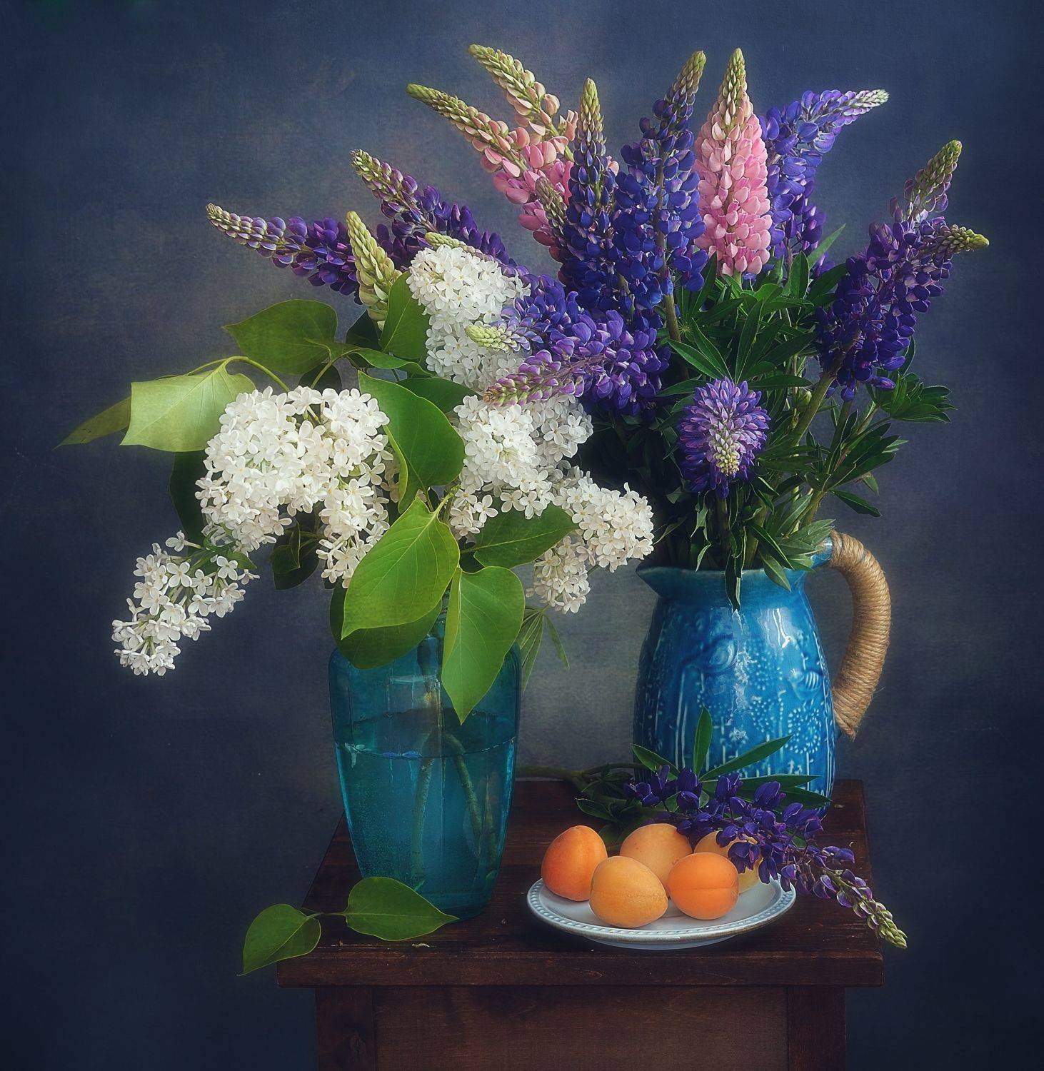 натюрморт,композиция,лето,сирень,люпин,цветы, Наталия К