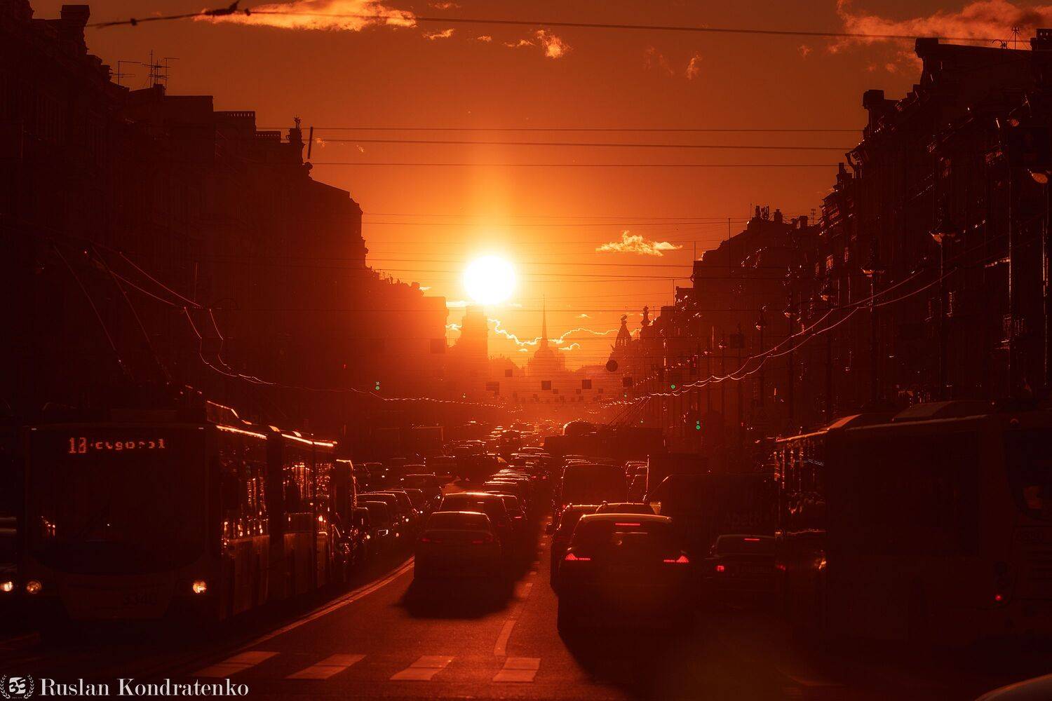 санкт-петербург, закат, прострел, невский, невский проспект, Кондратенко Руслан