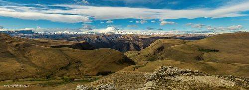 Рассвет в Приэльбрусье – панорамная версия