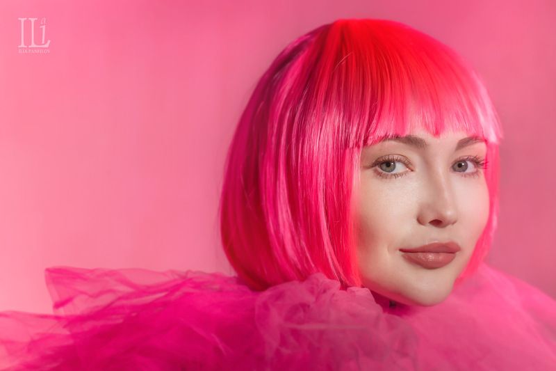 Портрет, девушка, розовый Розовый мир фото превью