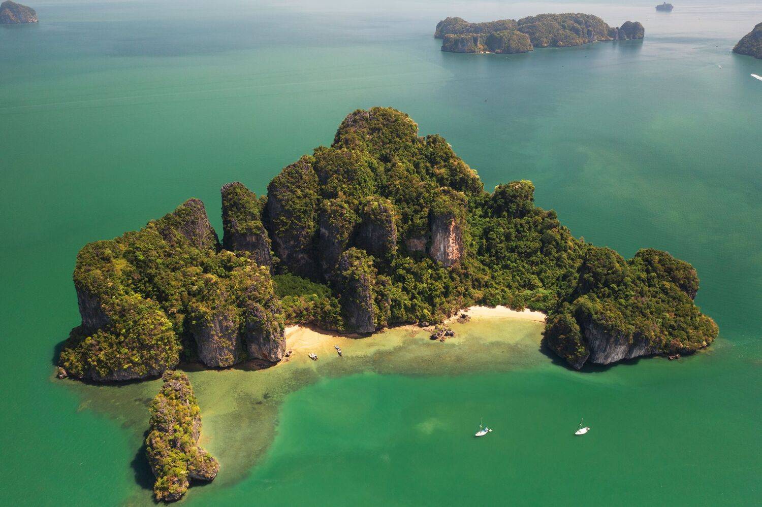 sea, green, island, jungle, ship, ocean, golf, bird's, view, aerial, high, uninhabited, desert, Druz Denys