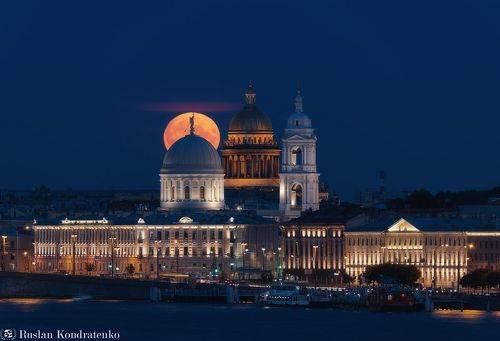Восход Луны с моста Бетанкура