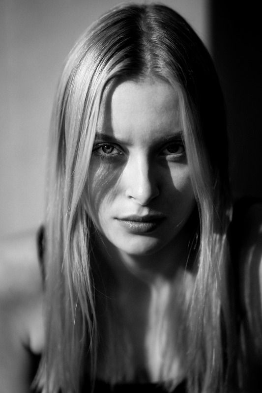 girl, portrait, black and white * фото превью