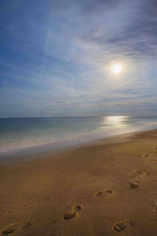 moon landscapes nature sea  Moon фото превью