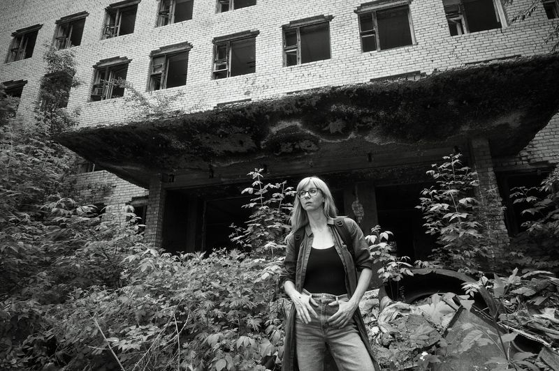 девушка, город *** фото превью