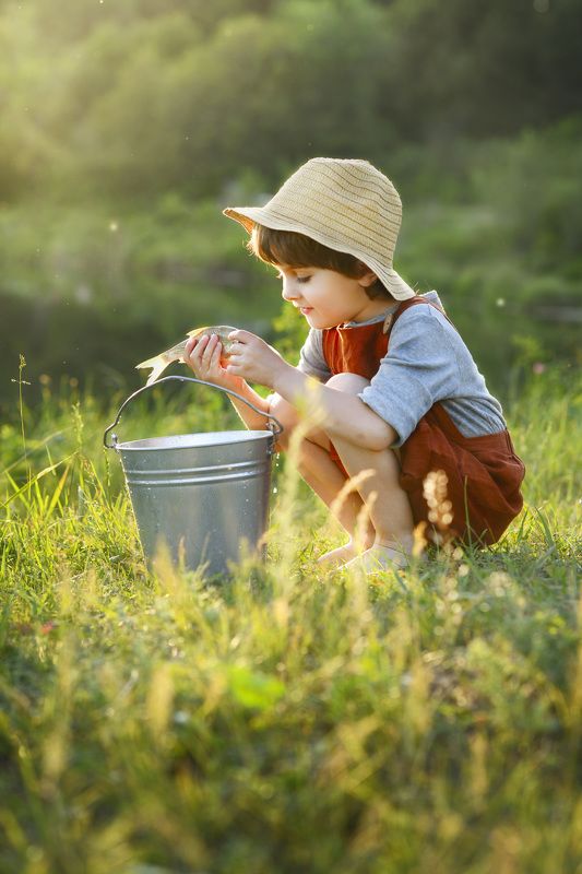 лето,дети,солнце,мир рыбалка фото превью