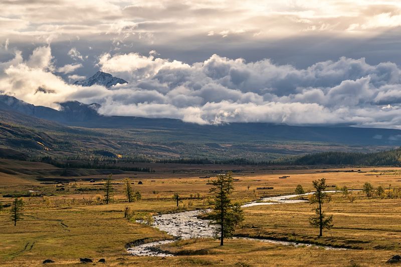 монголия, саяны, осень, мунку-сардык Вид на Мунку-Сардык из долины Их-Хоро-Гол фото превью