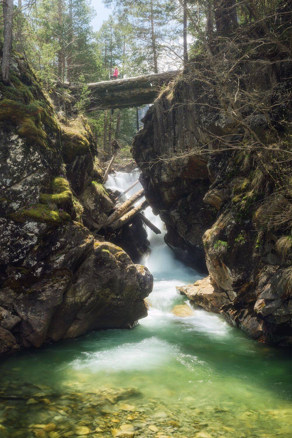 горы, водопад, струи, пейзаж, кавказ, кчр, весна, mountains, hiking, landscape, waterfall, stream, река, ручей, горная река, Чаланов Иван